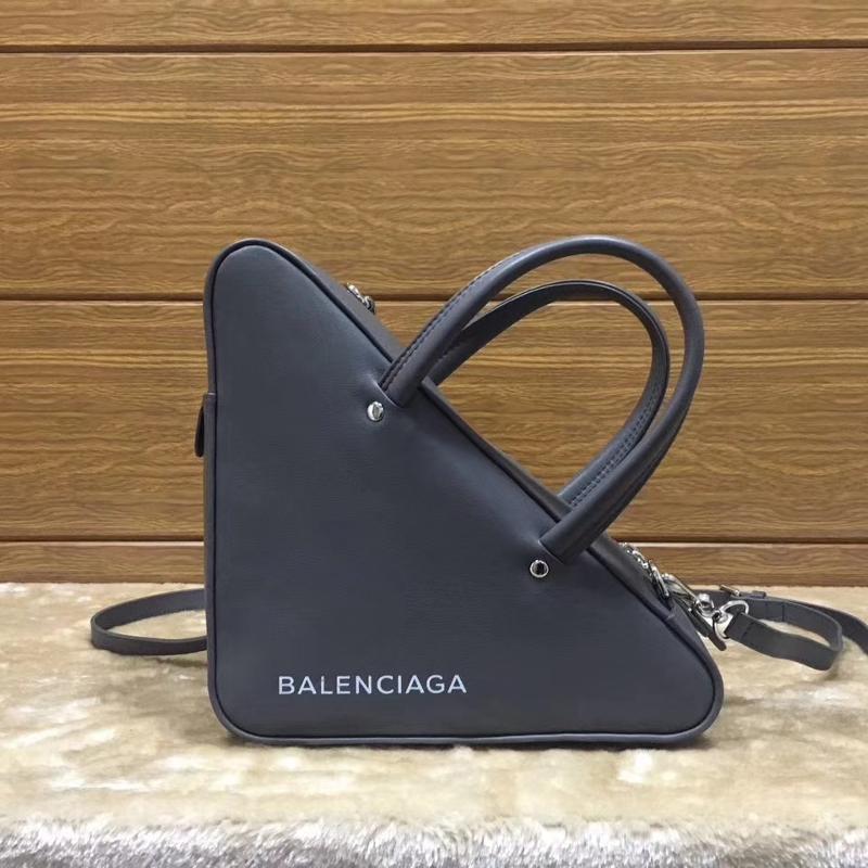 Balenciaga Bags 476975 Full leather small plain gray